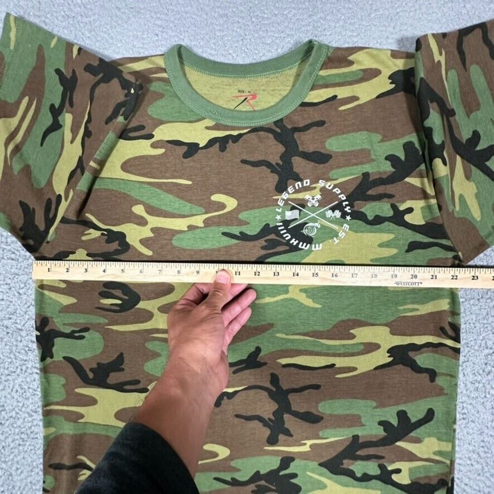 RothCO Shirt Mens XL Green Camo Graphic Tee Hunting Casual Preppy‎ Logo - Picture 6 of 12